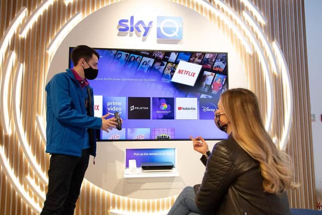 The Sky store lets customers try products.