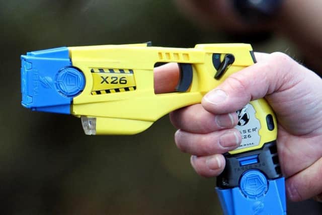 Police armed with stun guns caught a motorist in Sheffield driving while he was disqualified.