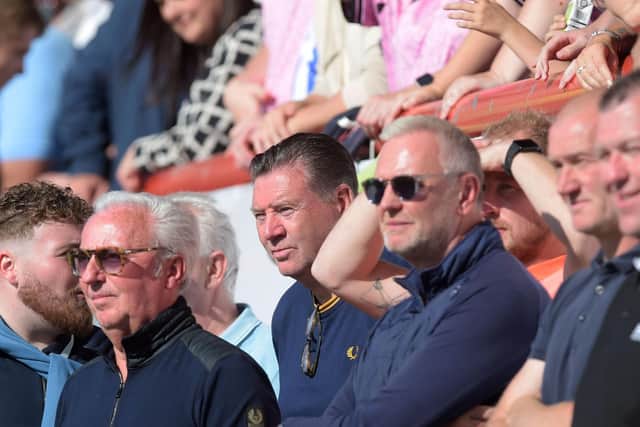 Watching with the Owls fans his old team at Morecambe, Sheffield Wednesday legend Chris Waddle. (Pic Steve Ellis)