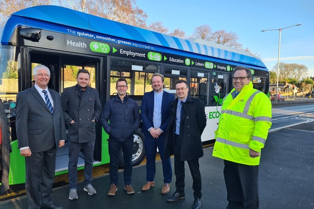 Two new electric buses were launched on the number 240 Berry Hill Flyer route in Mansfield.