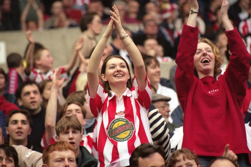 The fans were in fine spirit for the semi-final with Sheffield United in 1998.