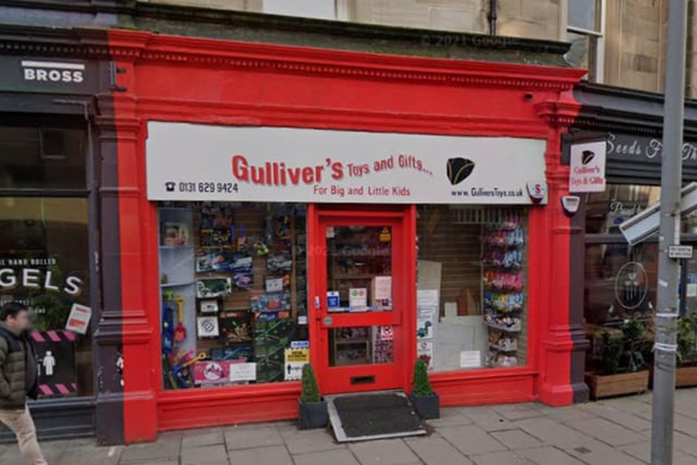 Gulliver's Toys and Gifts, on Bruntsfield Place, is described as an Aladdin's Cave of toys by happy customers. One satisfied reviewer said: "It's s super place with a great offering for all ages of kids in a compact store - look high and low to see everthing. The staff are very helpful and the shop always has something new."