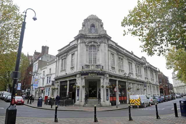Isambard Kingdom Brunel public house in Guiildhall Walk. Picture Ian Hargreaves  (171243-1)