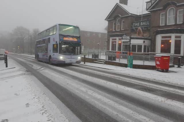 A bus battling its way up a hill in Sheffield. But how did Sheffield cope with the recent snow?