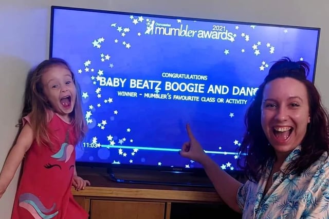 Amy Plumridge said: "My favourite moment of 2021 has to be my Baby Beatz Boogie & Dance classes winning the Doncaster Mumbler Awards for Favourite Class & Activity.
After such a tough 2 years, I'm still so overwhelmed by this moment!"