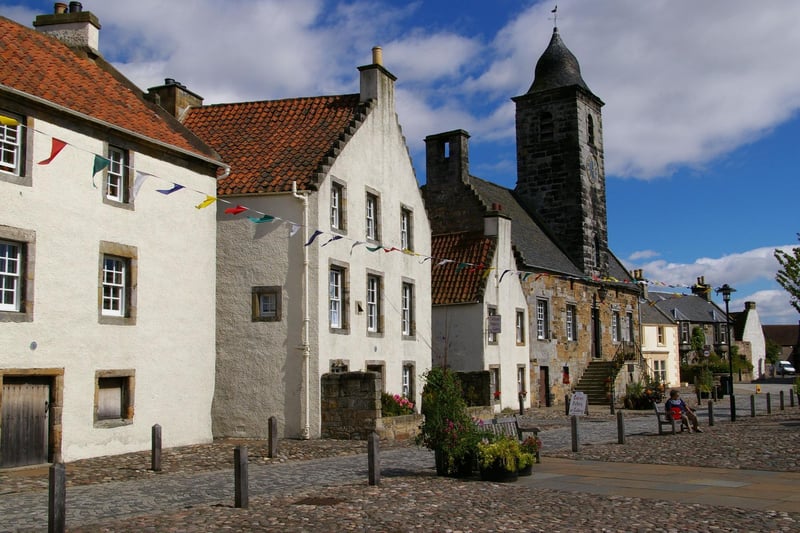 One of the settings used in the hugely-popular television series Outlander, Culross in Fife contains a wealth of architectural riches, including a 13th century abbey, a 16th century mustard-yellow palace and a 17th century town house.