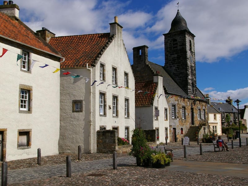 One of the settings used in the hugely-popular television series Outlander, Culross in Fife contains a wealth of architectural riches, including a 13th century abbey, a 16th century mustard-yellow palace and a 17th century town house.