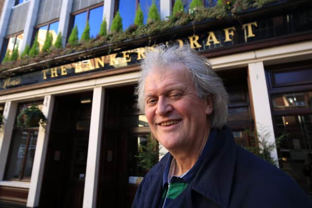 Wetherspoon's owner Tim Martin when he visited The Bankers Draft