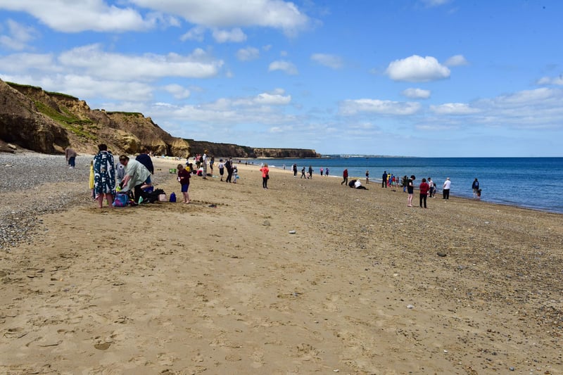The hot weather brought many people to the beach at Seaham on Saturday.