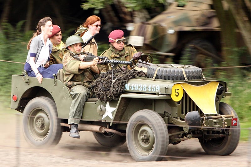 The Allied Forces rush to support the Resistance fighters as the Germans invade at the Peak Rail 1940's Weekend in 2007