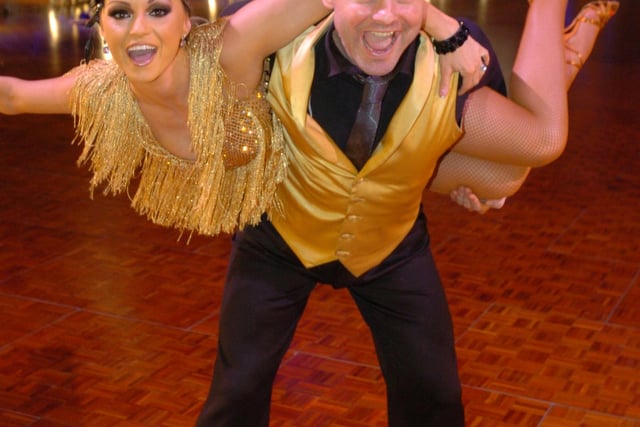 Winning partners TV sports presenter Chris Hollins and Ola Jordan at the Sheffield Arena for the Strictly Come Dancing Live Tour in January 2010