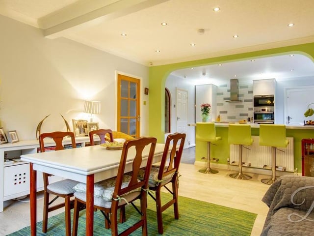 The dining area that adjoins the kitchen. Again, there is plenty of space to enjoy your family meal.