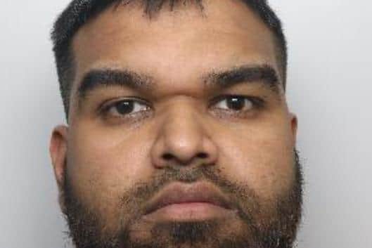 Pictured is Asad Khalid, aged 29, of Coalbrook Avenue, Rotherham who pleaded guilty to conspiracy to supply class A drugs between March 26, 2020, and June 6, 2020, and to conspiracy to sell prohibited weapons between the same dates. He also admitted possessing a firearm, and admitted possessing ammunition. He was sentenced at Sheffield Crown Court on January 12, 2022, to 18 years of custody.