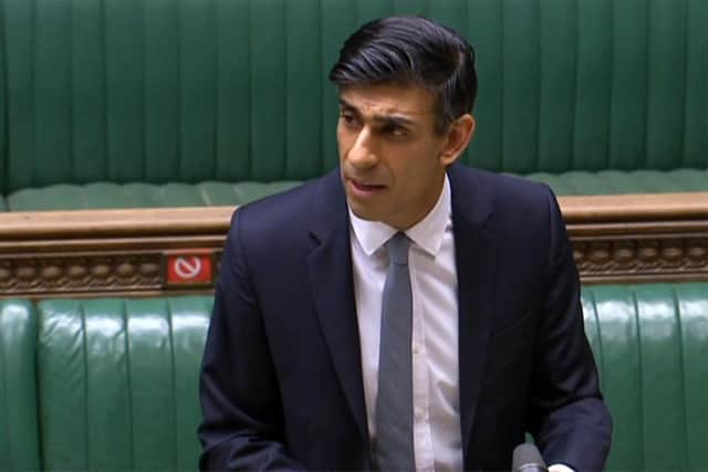 Chancellor of the Exchequer Rishi Sunak delivering his Budget statement to the House of Commons. (Photo by -/PRU/AFP via Getty Images)