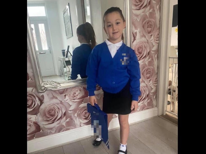 Parents from across the Portsmouth area shared photos as their children returned to school after the summer holiday on Thursday, September 2, 2021. Pictured is Betsy-Blue, aged six.