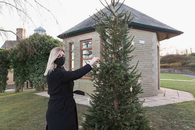 Amy Groves, manager at Grenoside Crematorium, with the memorial tree