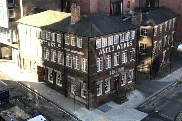 A reveller who had been asked to leave Maggie May's bar, on Trippet Lane, Sheffield, pictured, went on to kick out at a a man in the street leaving him unconscious.