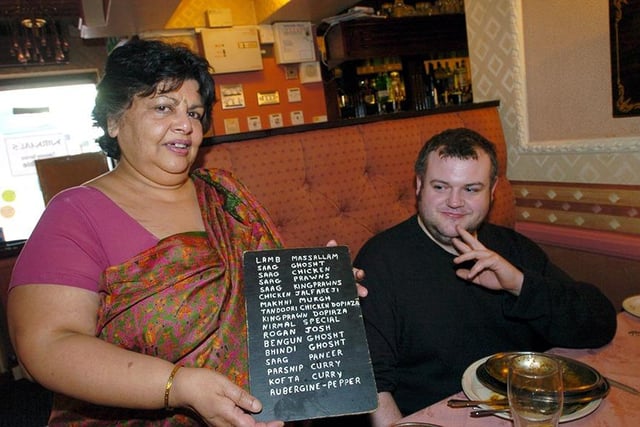 Nirmal Gupta serves a customer at Nirmal's Restaurant, Glossop Road, in March 2006