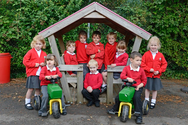 The new reception class pupils at Hugh Joicey C of E First School at Ford.