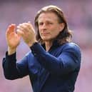 LONDON, ENGLAND - MAY 21: Gareth Ainsworth, Manager of Wycombe Wanderers applauds the fans following defeat in the Sky Bet League One Play-Off Final match between Sunderland and Wycombe Wanderers at Wembley Stadium on May 21, 2022 in London, England. (Photo by Justin Setterfield/Getty Images)