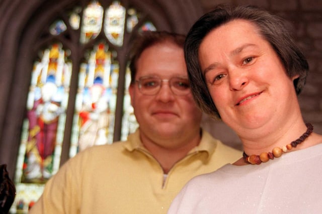 Sue Bond, was the new Tickhill Parish Church's assisstant curate, was pictured with vicar Andrew Teal. Sue is to be ordained at Sheffield Cathedral in 1999