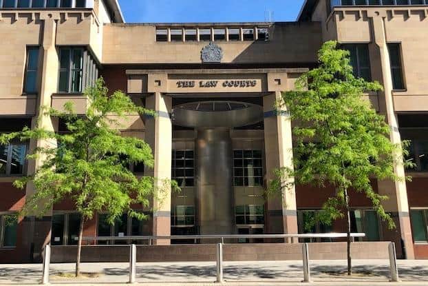 Sheffield Crown Court, pictured, has heard how a Sheffield teenager has been put behind bars after he had sexually assaulted a toddler.