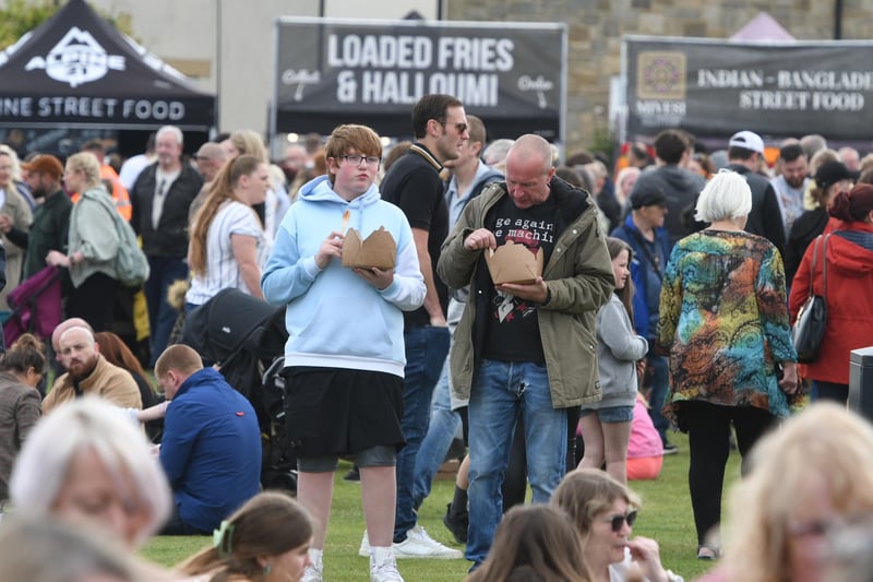 Crowds enjoy lunch at Seaham Food Festival on Saturday. The event is one of a number of festivals and events helping to showcase the county’s cultural offer as Durham County Council bids to become UK City of Culture 2025.