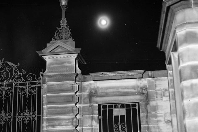 A lunar eclipse over the Royal Observatory at Blackford Hill in 1950.
