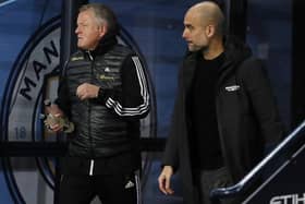Chris Wilder and Pep Guardiol meet again at the Etihad Stadium this afternoon, when Sheffield United visit Manchester City: Simon Bellis/Sportimage