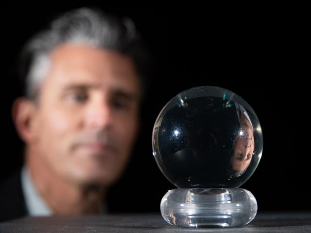 Jareth's (David Bowie) crystal ball from the 1986 film 'Labyrinth' (estimate £10,000-£15,000).