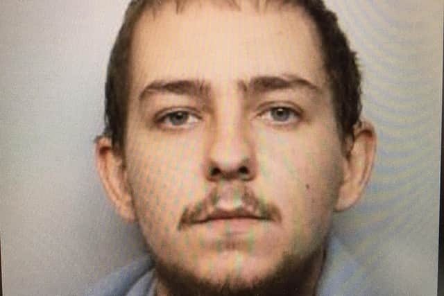 Pictured is Jack Tomkins, aged 23, of of Crumpsall Road, Norwood, Sheffield, who was sentenced to eight years of custody after he admitted causing or inciting a child to engage in a sexual activity and to four counts of possessing indecent images.