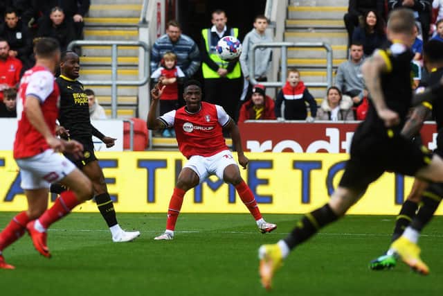 Rotherham United's Chiedozie Ogbene picked up an injury and has been to London to see a specialist