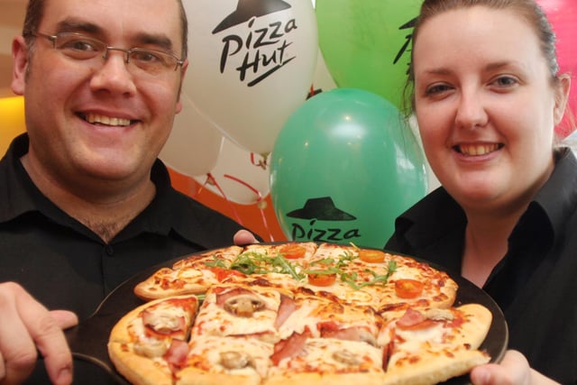 In 2007 Pizza Hut Chesterfield won a hygiene award. Manager Lee Cooper with Danielle Boyer.