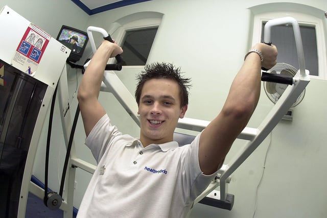 Fitness instructor Andy Brooks at the Sceptre gym at the Northern General Hospital in 2002