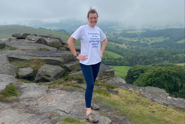 Joanna Mcnamara is walking a 100km trek in a bid to raise money for a cancer charity and raise awareness for self-examination.