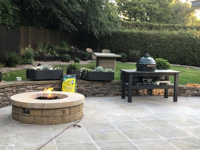 Fire pit patio.