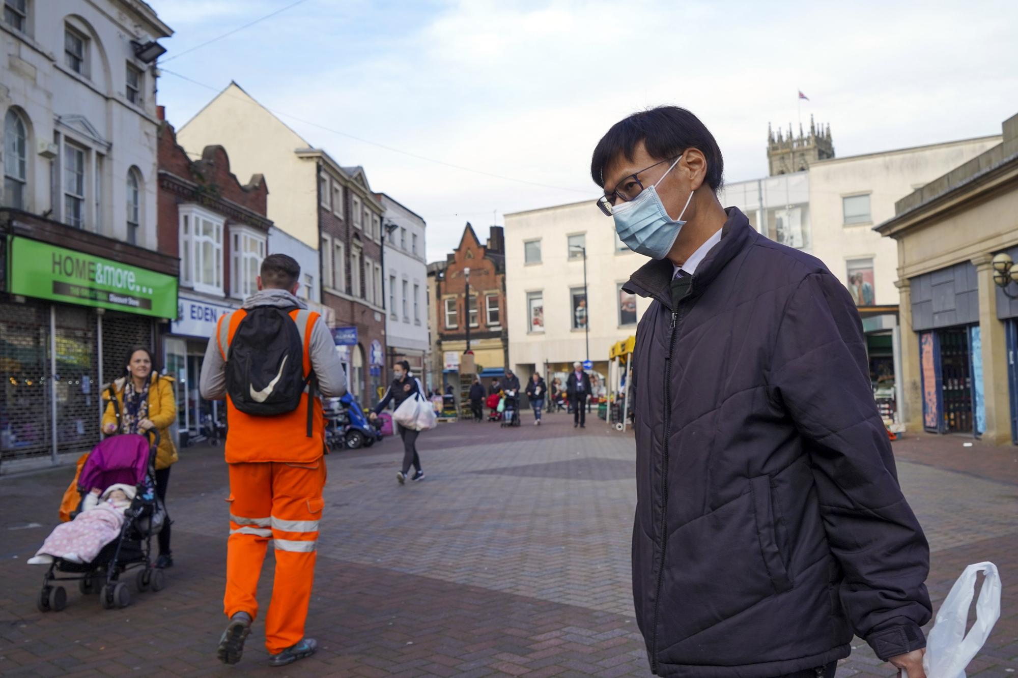 A handful of shoppers on the streets on the first day of the second national lockdown in Doncaster. Picture Scott Merrylees