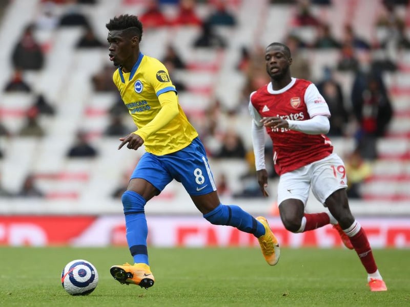 Arsenal wanting to sign Brighton midfielder Yves Bissouma is now ‘out of the window’. (The Football Terrace)
(Photo by Mike Hewitt/Getty Images)