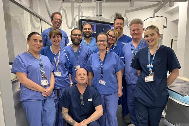 Sheffield hospital doctors have stepped up the battle against a potentially deadly narrowing of the arteries, aortic stenosis with a new type of surgery that takes away some of the risk in older patients.  PIcture is the team which carries out the operations