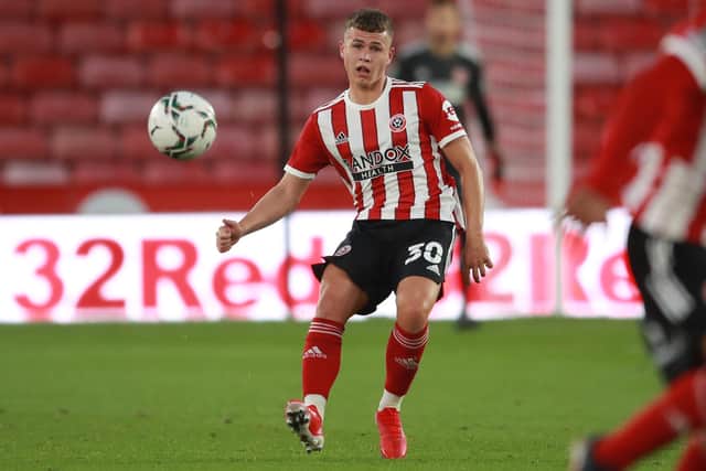 Zak Brunt played for Sheffield United in their League Cup win over Derby County: Simon Bellis / Sportimage