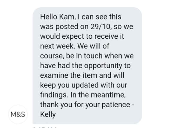 The response Kam received. He has not heard back since.