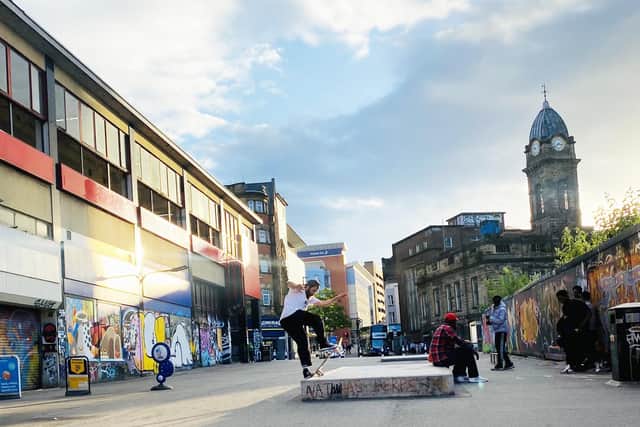 Exchange Street, near the former Castle Market site, is a hub for hundreds of boarders each week.