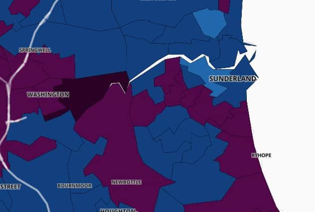 These are the areas of Sunderland with the highest Covid-19 rates.