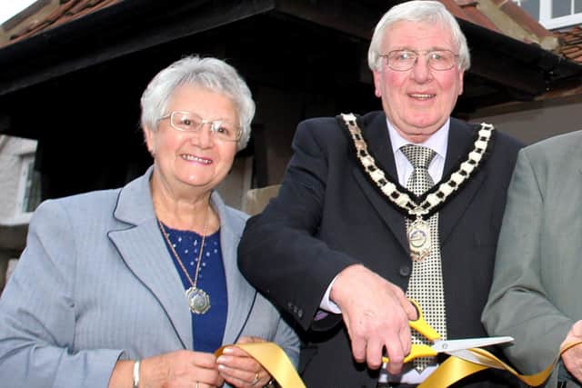 Archive photo of Ken and Freda Walker, while he was serving as chairman of Bolsover Council.