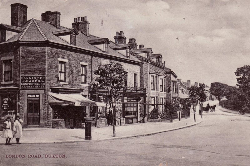 London Road, Buxton from a postcard of April 1906 