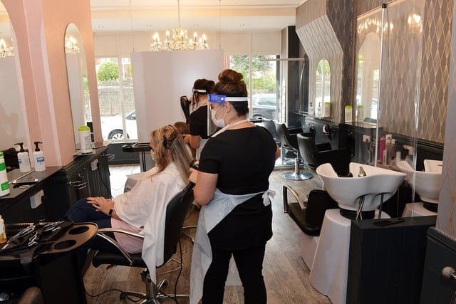 Salon reopening to customers.