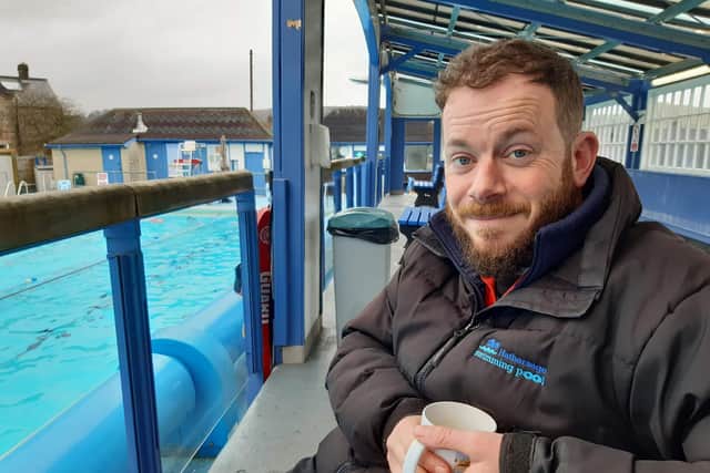 Michael Wellington, facilities manager at the outdoor swimming pool which has seen daily winter numbers soar.