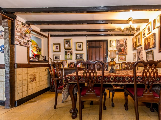 The open plan area is shared with the kitchen.