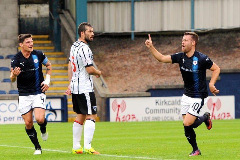 Vaughan has a habit of scoring against Dunfermline as he did in this pre-season friendly in July 2017.