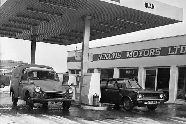 Nixon's Motors was opposite Crozier Street on Newcastle Road. Here it is in 1973.